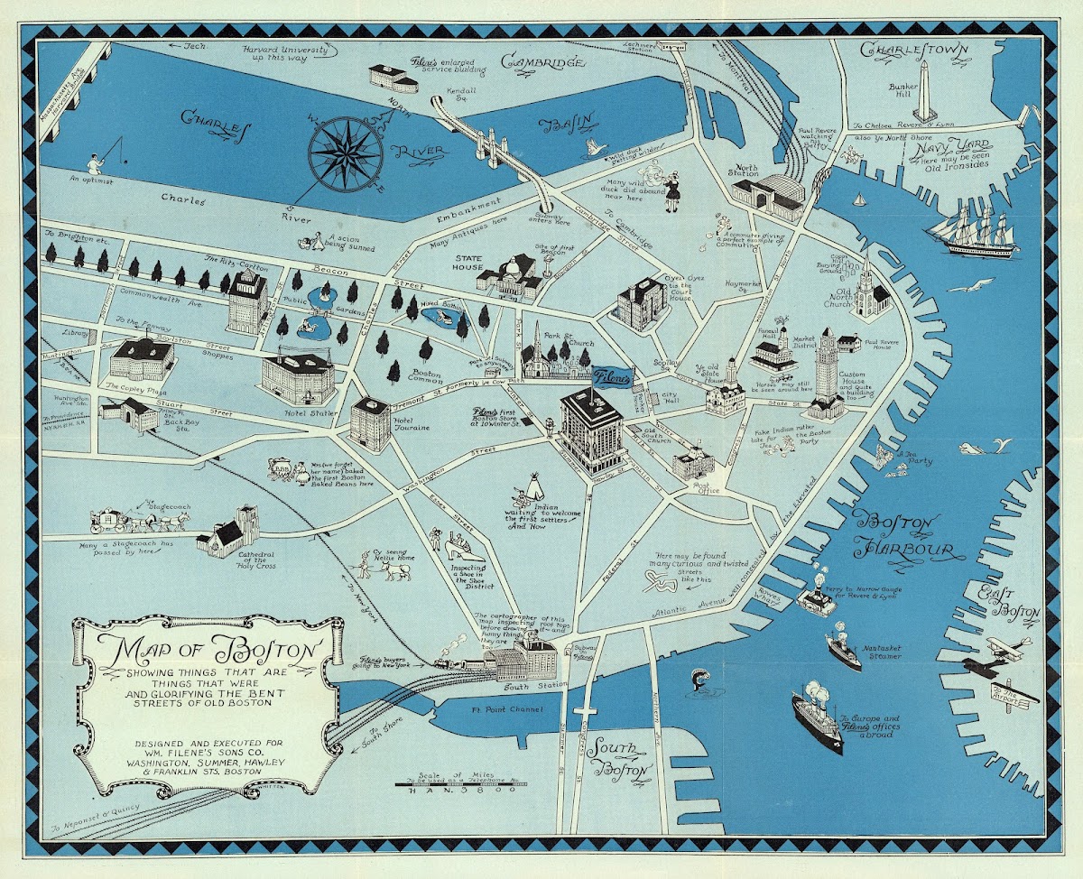 Map Of Boston 1926