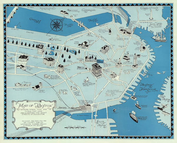 Map Of Boston 1926