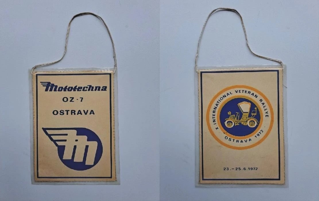 Vlaječka MOTOTECHNA Ostrava - International veteran rallye 1972 !!!