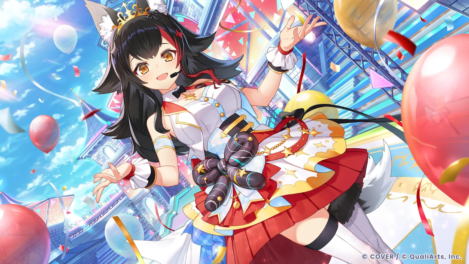 Ookami Mio Idol Performance - Anime Digital Art 4K Wallpaper (3840x2160)