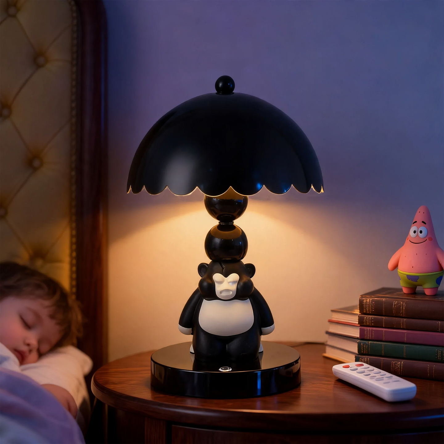 Monkey table lamp with dimming function