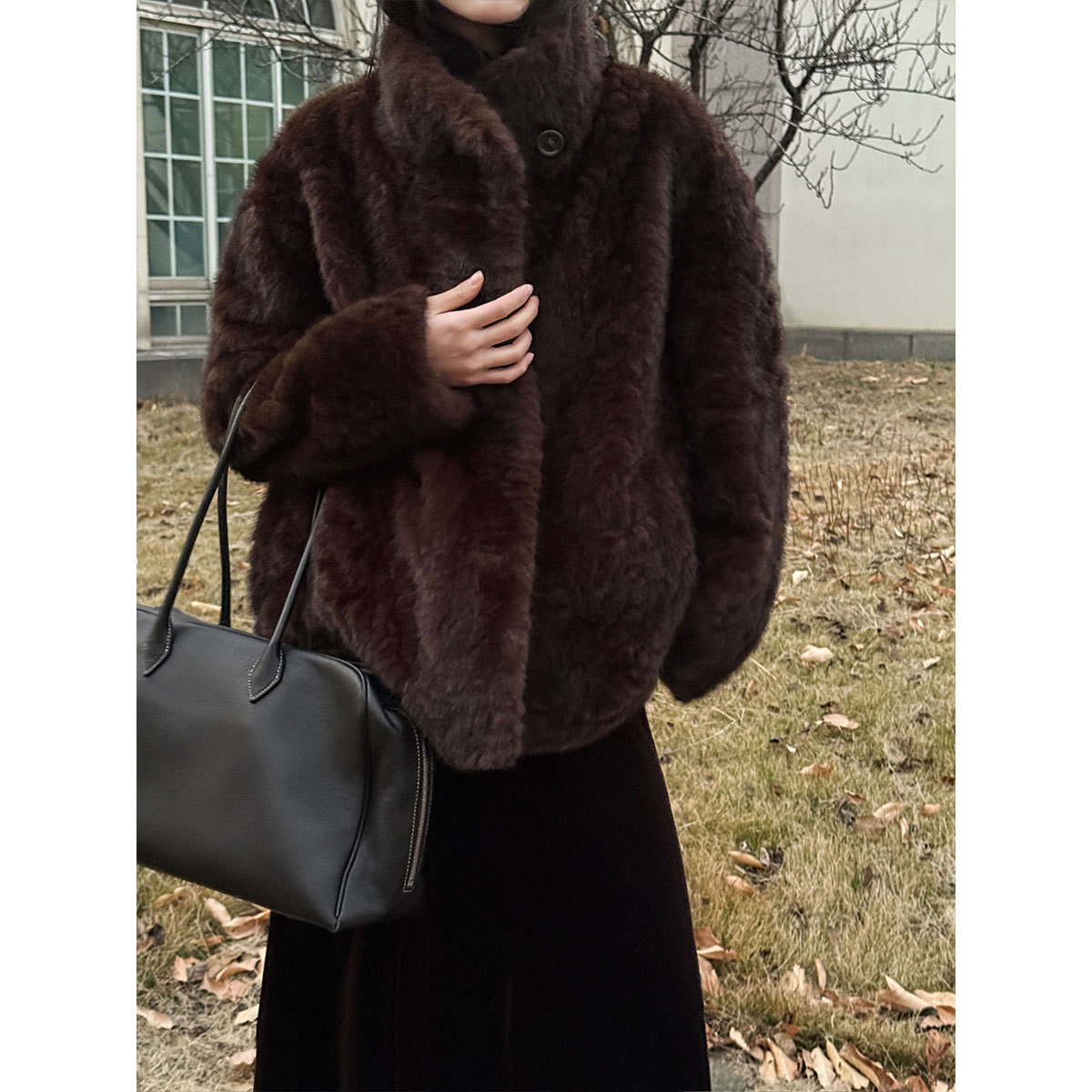 Ladies' Faux Fur Jacket with Stand-Up Collar, Lined, Model 52003