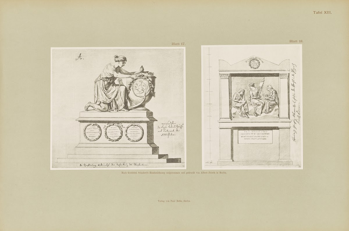Handzeichnungen von Gottfried Schadow Pl13 1886