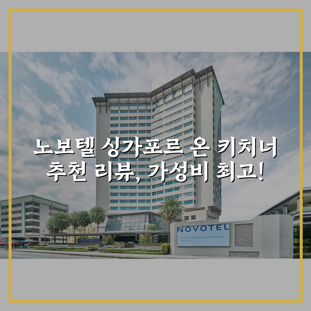 노보텔 싱가포르 온 키치너 추천 리뷰, 가성비 최고!