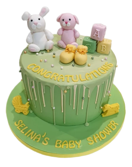 Neutral Baby Shower Icing Cake CB-NC488
