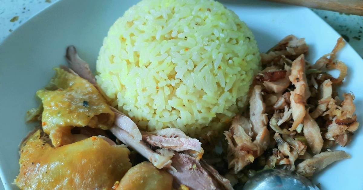 Cơm gà 2 món