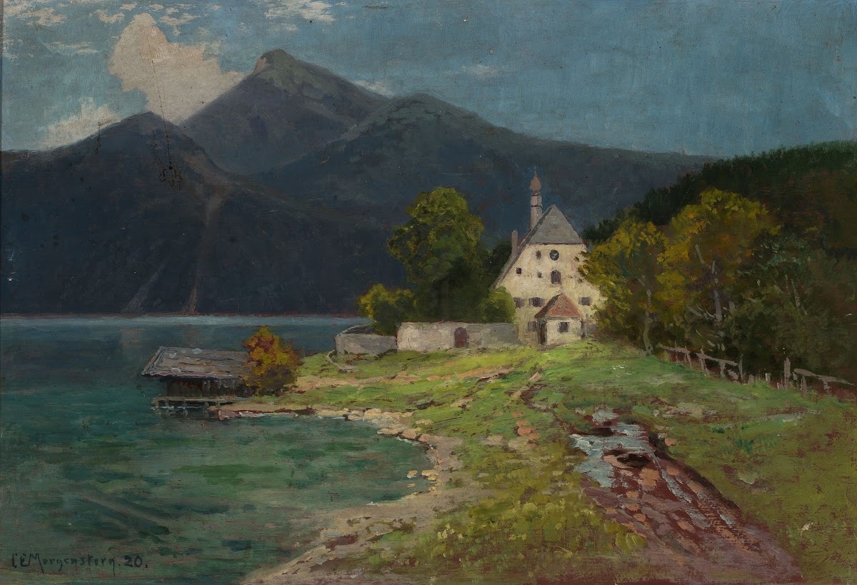 Landscape with a lake in the mountains 1920
