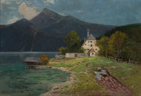 Landscape with a lake in the mountains 1920