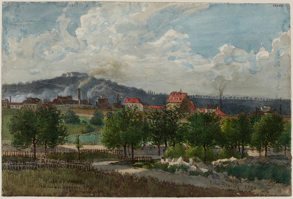 Vue de la porte de Vanves prise de la rue de Bagneux au Grand Montrouge 1880