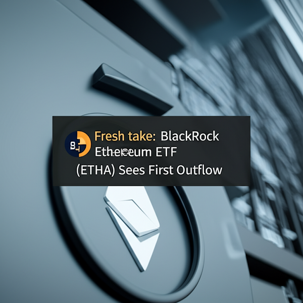 Fresh take: BlackRock Ethereum ETF (ETHA) Sees First Outflow