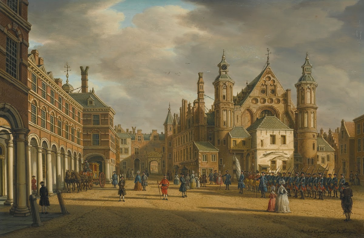 The Hague A View Of The Binnenhof Looking North With The Ridderzaal