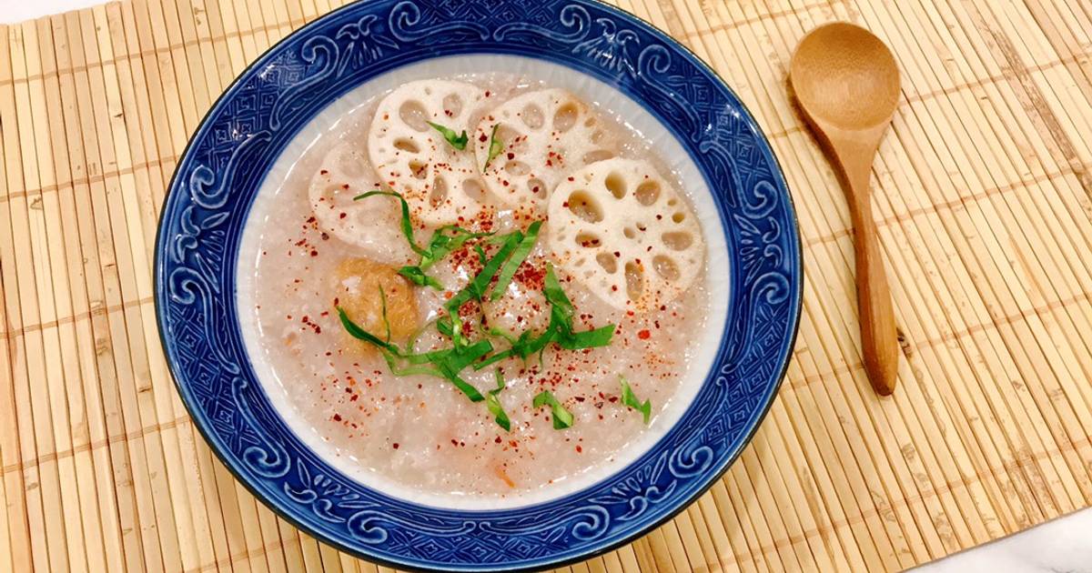 Cháo nấm củ sen