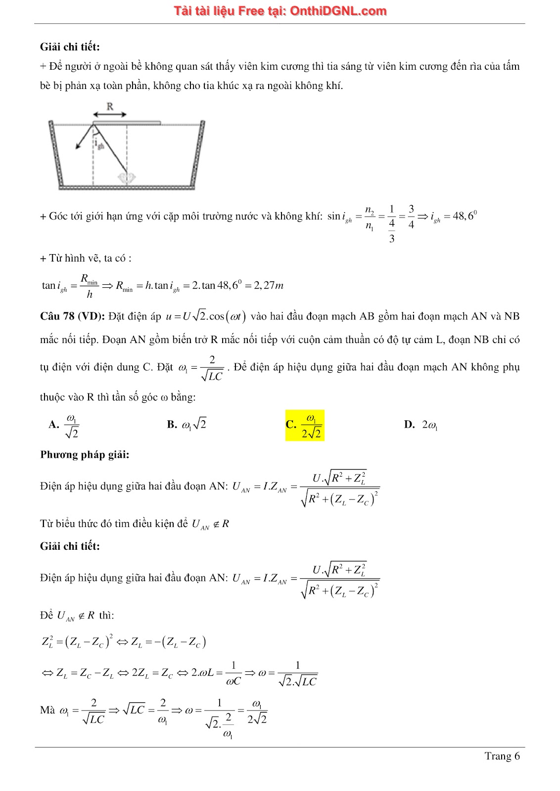 300 bài tập môn Vật Lý - Ôn thi ĐGNL ĐHQG TPHCM Phần 19