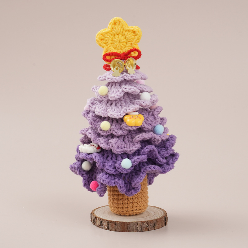 Handgeferti gehäkelte Weihnachtsbaum-Topfpflanze