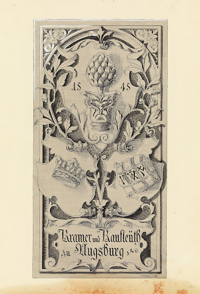 Kramer und Kaufleuth zu Augsburg Vorlagenzeichnung für Allegorien und Embleme 18