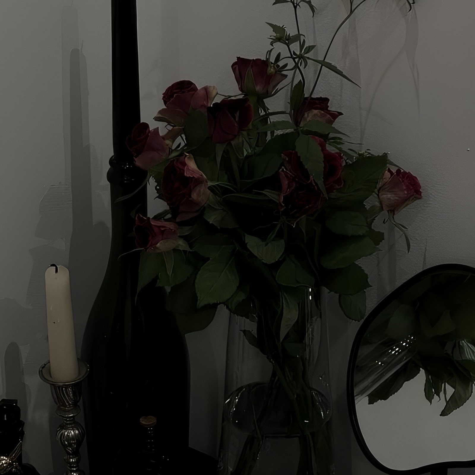 Download Moody Vanity With Dark Roses Full HD iPhone