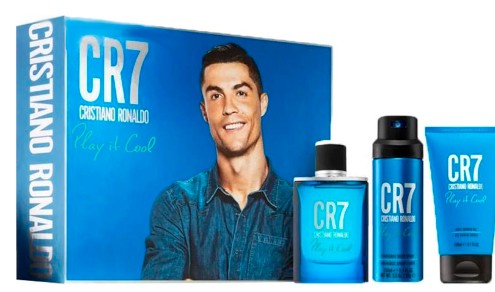 ESTUCHE CRISTIANO RONALDO CR7 PLAY IT COOL HOMBRE 3PZS 100ML EDT + GEL DE BAÑO + SPLASH