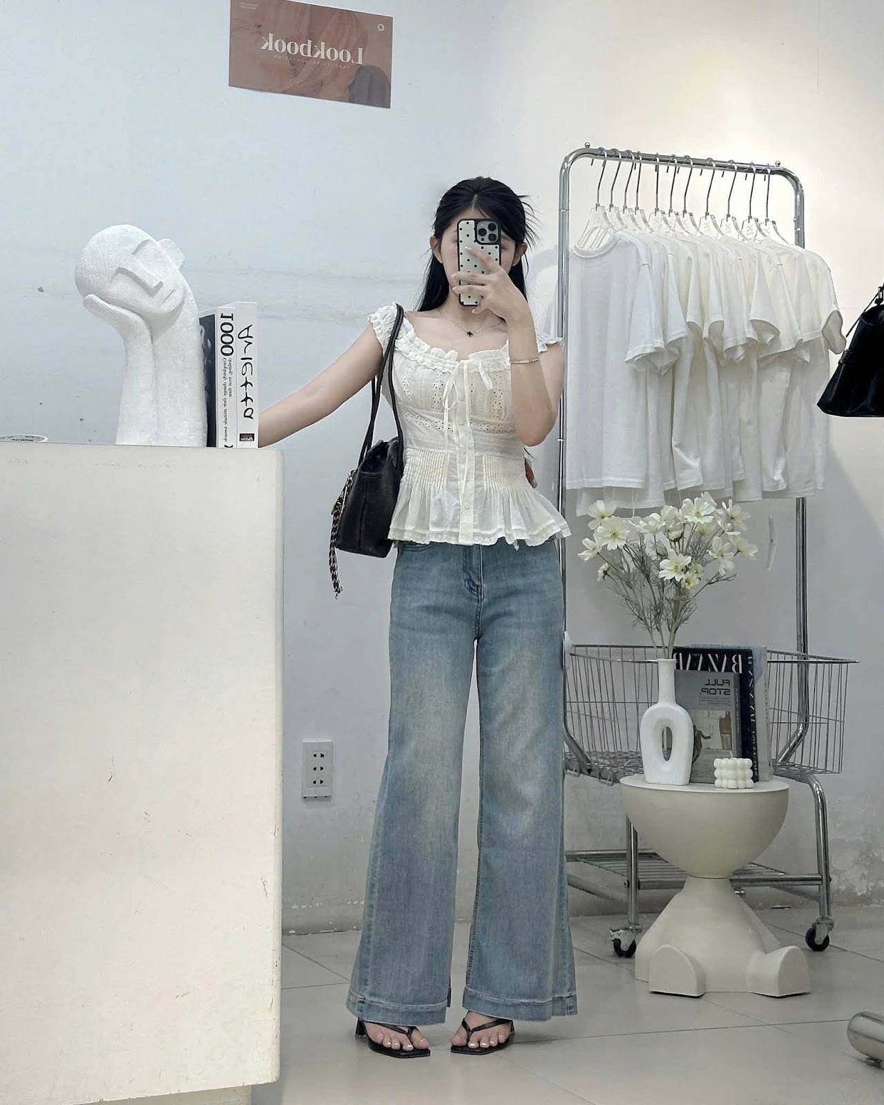 Aó kiểu vải xô sát nách viền bèo buộc dây XONXEN SHOP 805282