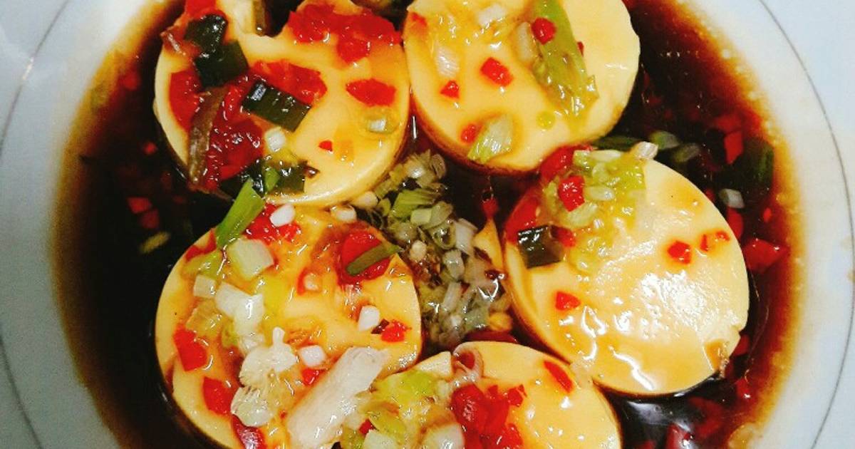 Đậu hủ hấp tỏi ớt