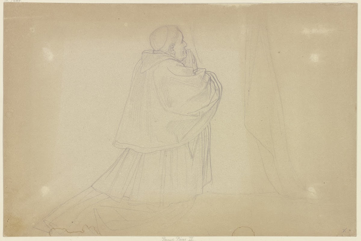 Pope Pius IX kneeling