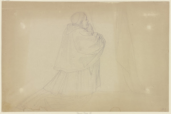 Pope Pius IX kneeling