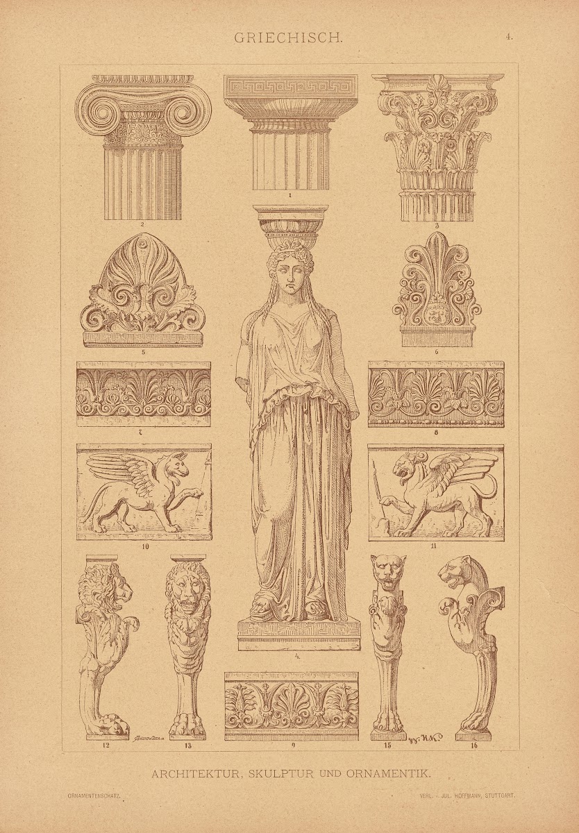 Griechisch  Architektur Skulptur Ornamentik 1887