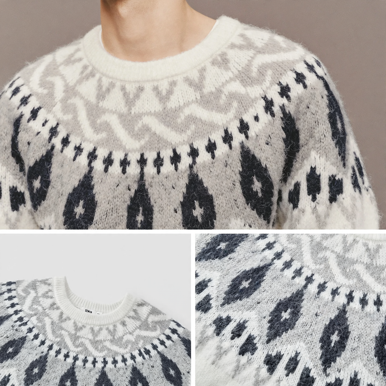 Herren-Strickpullover mit Fair-Isle-Muster