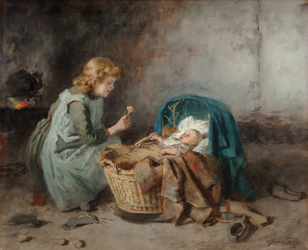 Playing with the baby 1894