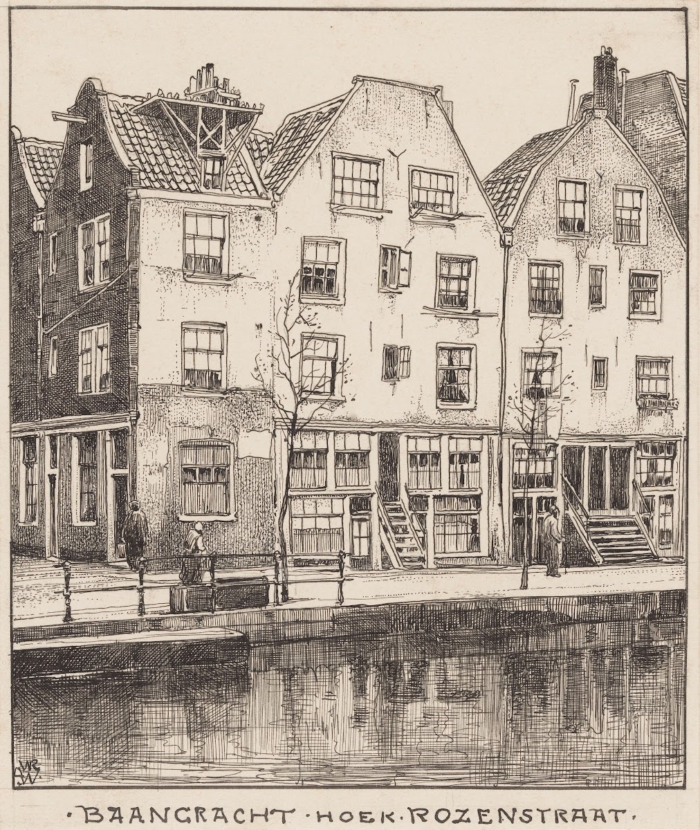 Baangracht hoek Rozenstraat te Amsterdam 20th century