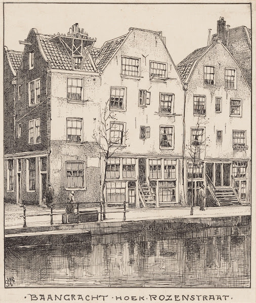 Baangracht hoek Rozenstraat te Amsterdam 20th century