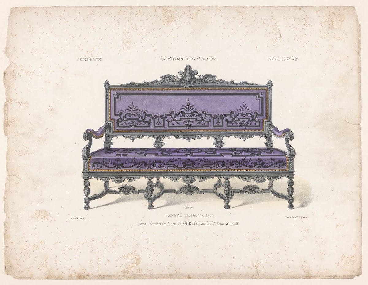 Canapé renaissance 1832   1904