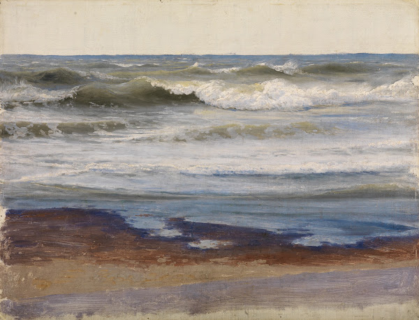Meeresbrandung an der Küste der Normandie ca 1836