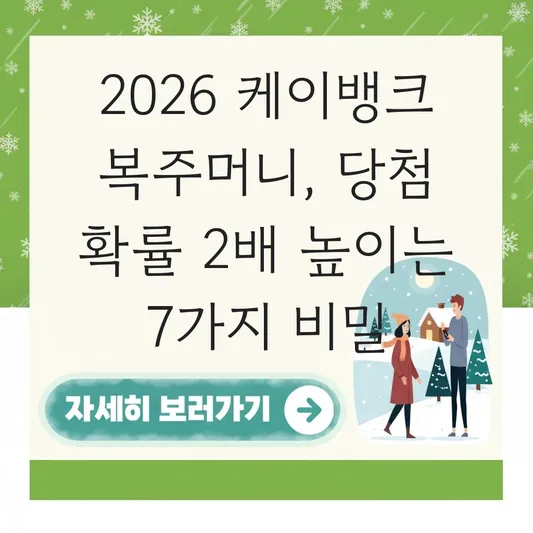 케이뱅크 복주머니 이벤트 참여 및 당첨 확률 대표 이미지