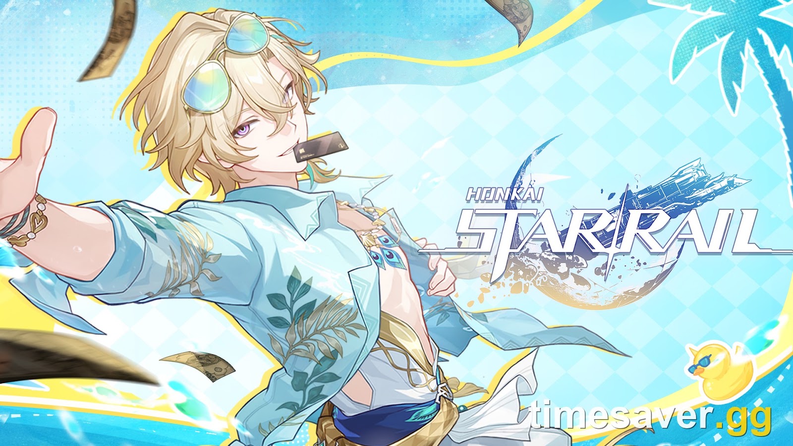 Aventurine Waveflair official Honkai Star Rail art, an SS-tier Elation character in Version 4.6