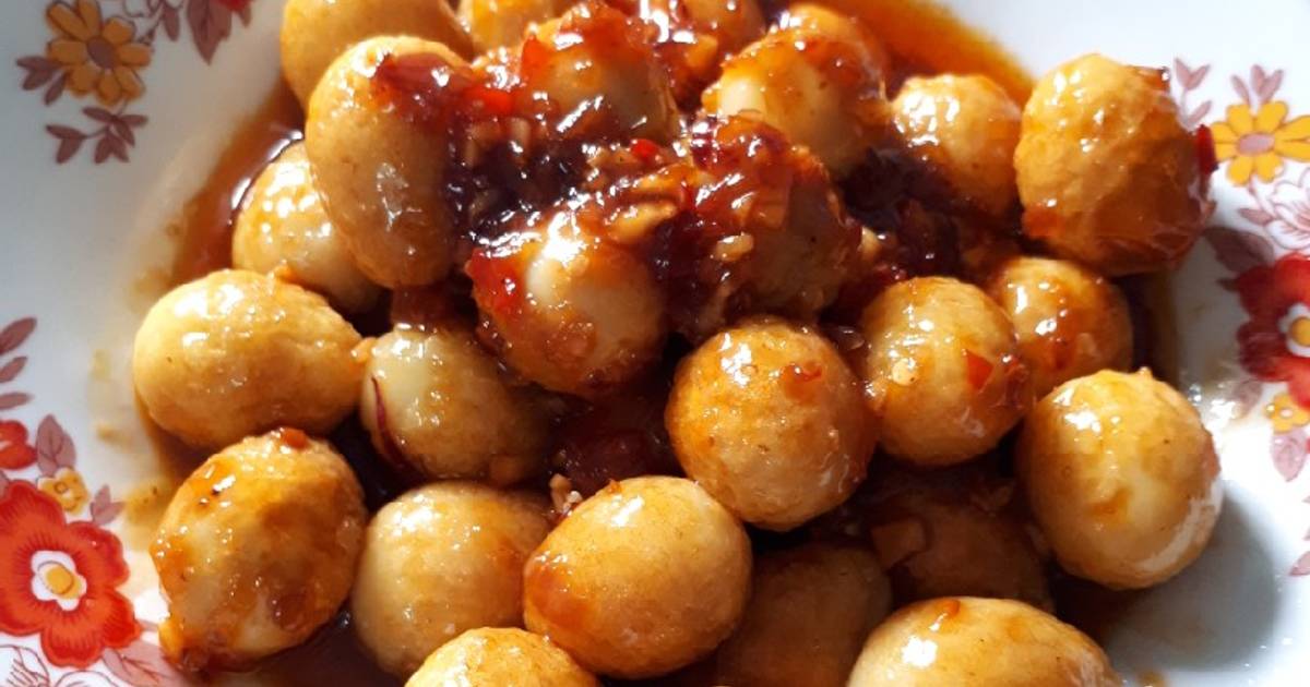 Trứng cút rim sa tế