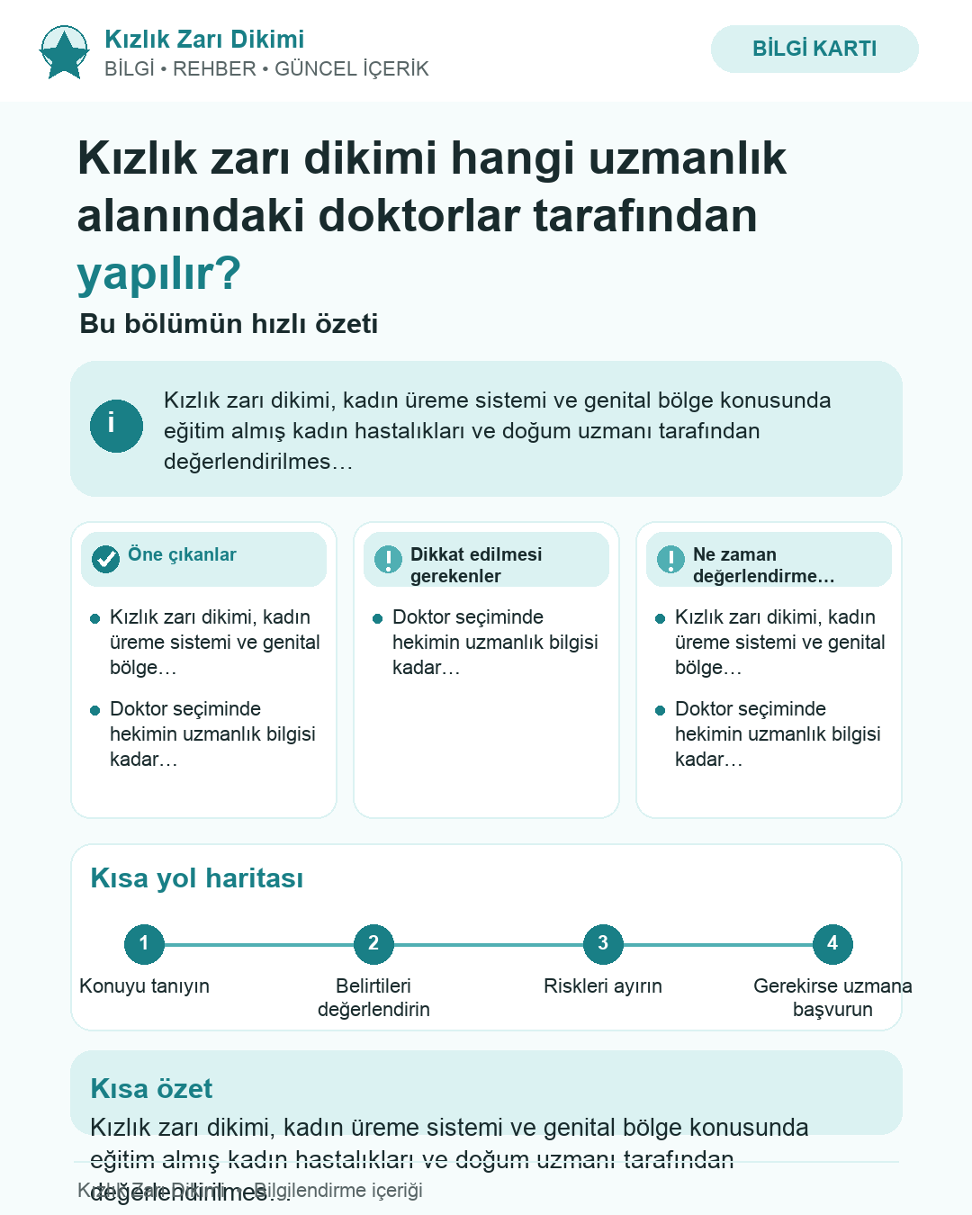 Kızlık zarı dikimi hangi uzmanlık alanındaki doktorlar tarafından yapılır?