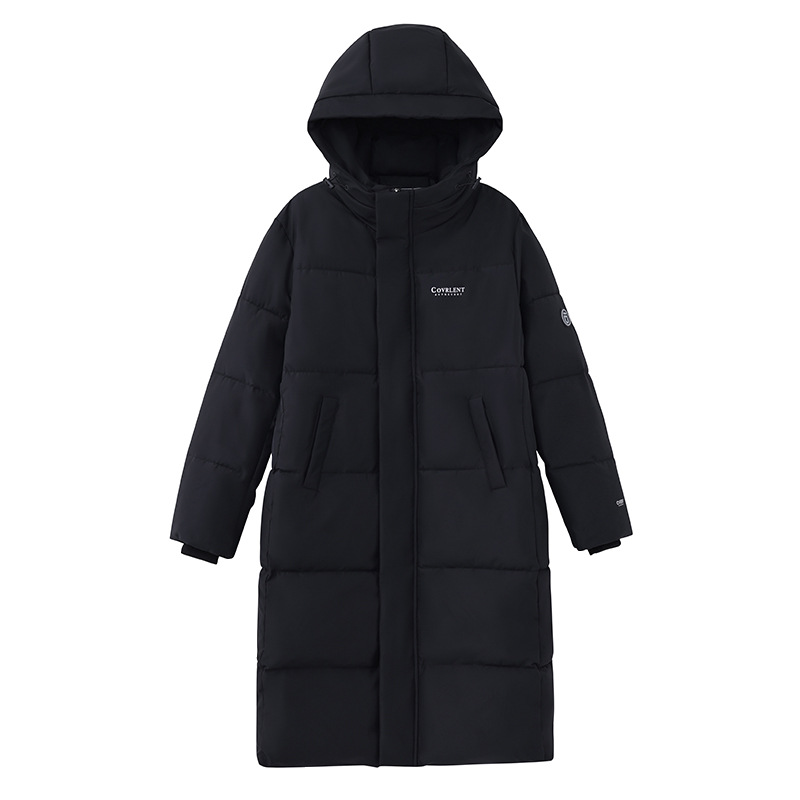 Long, padded women's winter coat in oversized look