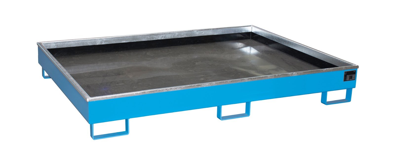 Stellingopvangbak met PE-binnenbak Stellingopvangbak RW 1800 PE, gelakt, Lichtblauw