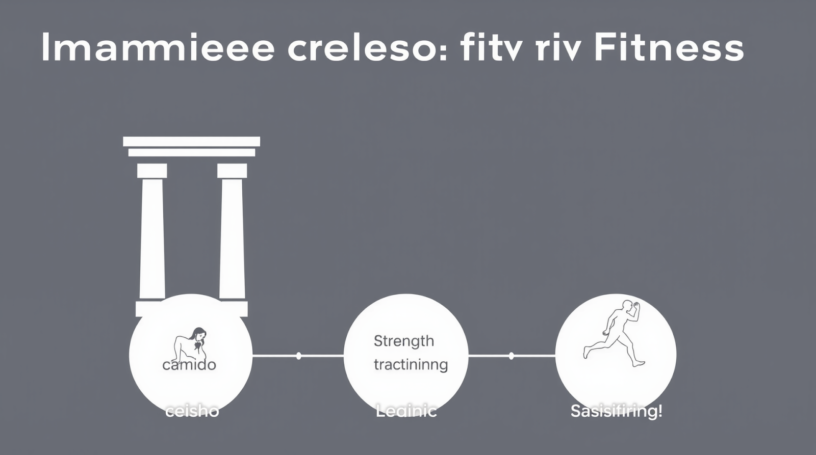 Infographic showing three interlocking circles representing cardiovascular, strength, and flexibility training as pillars of fitness.