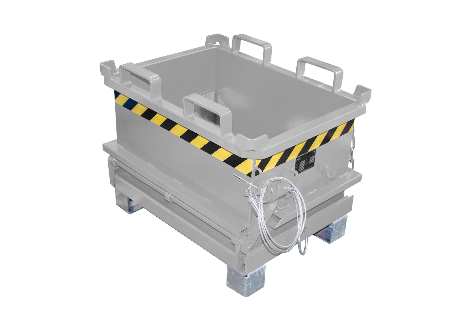 Mini-Bodemklepcontainer MSB 150, gelakt, Muisgrijs