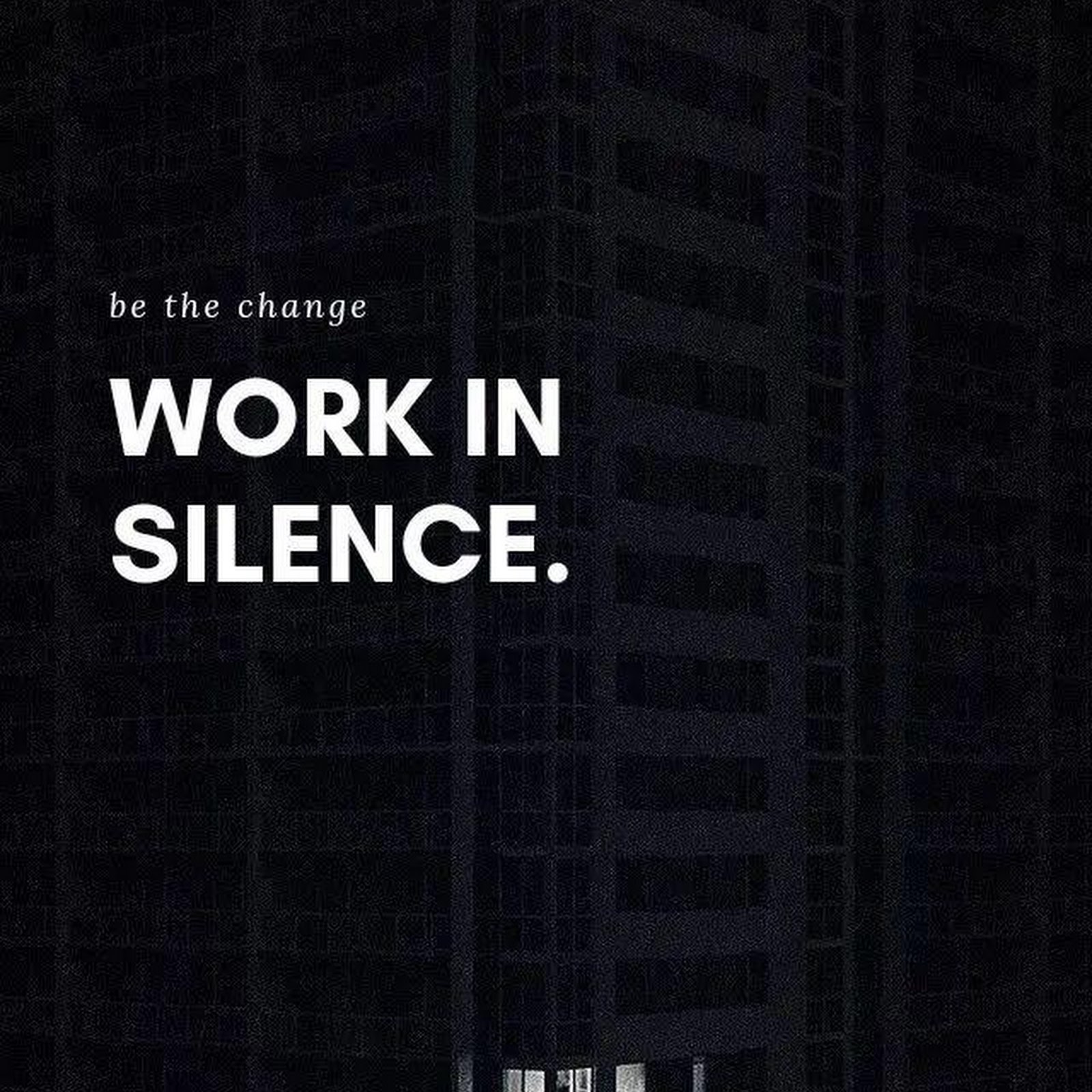 Download Minimalist Work In Silence Poster iPhone