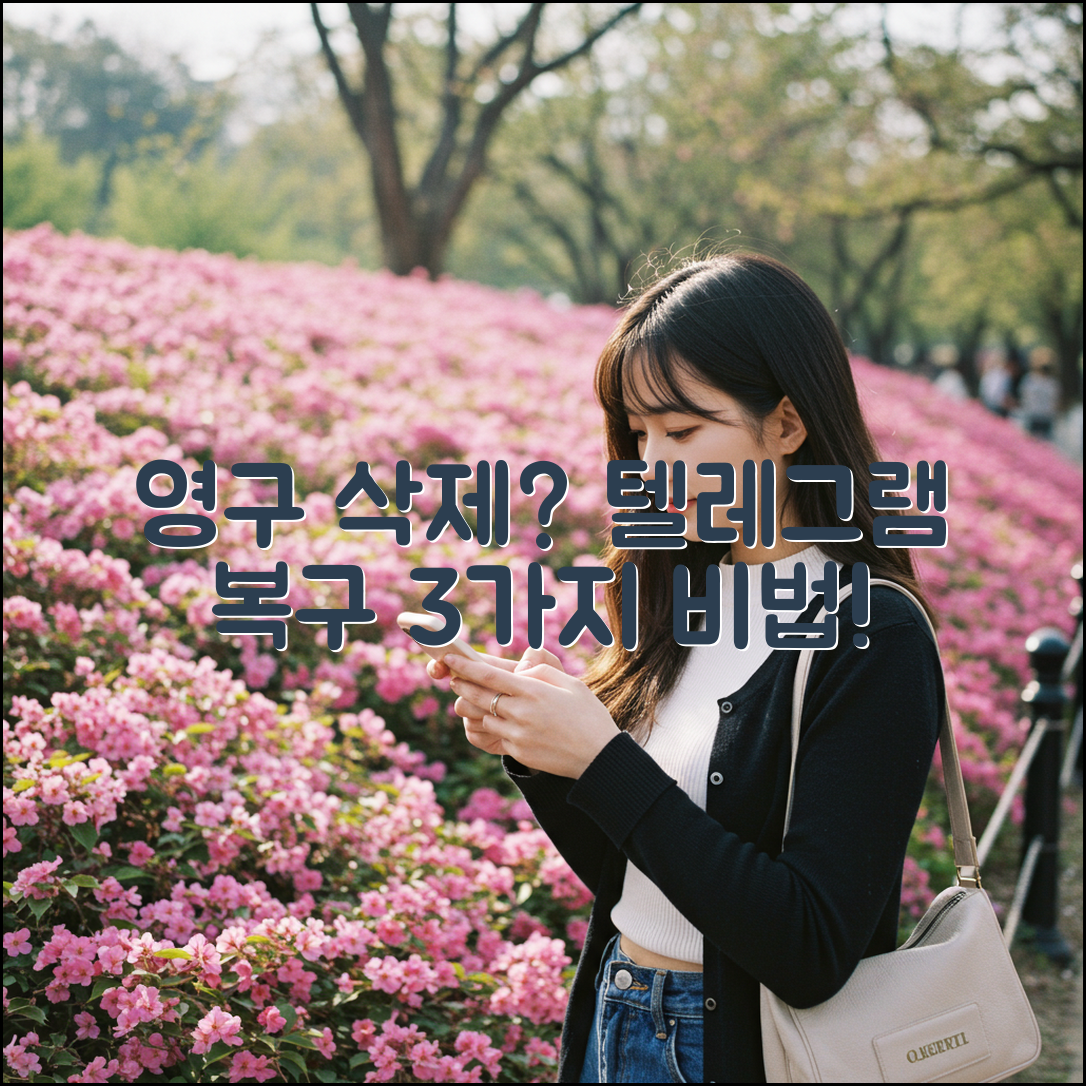 텔레그램 영구 삭제, 복구 3가지 방법!