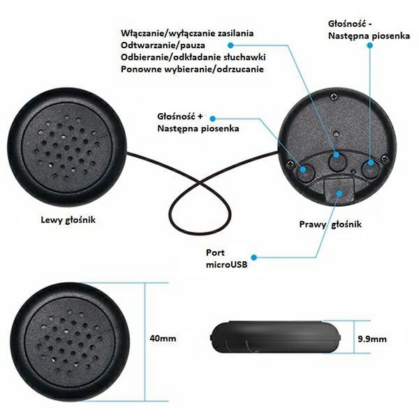 Maska na oczy do spania z funkcją bluetooth -