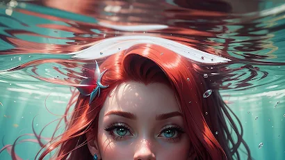 Beautiful Ariel Digital Fantasy Art 4K iPhone Wallpaper Background