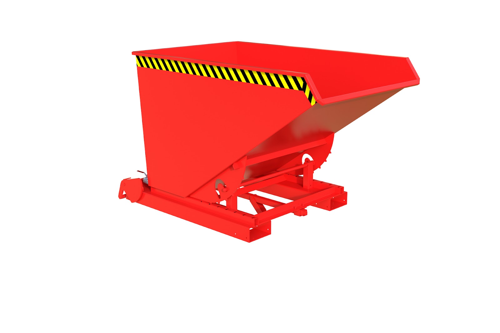 Spaander-kiepcontainer S4A 1200, gelakt, Vuurrood