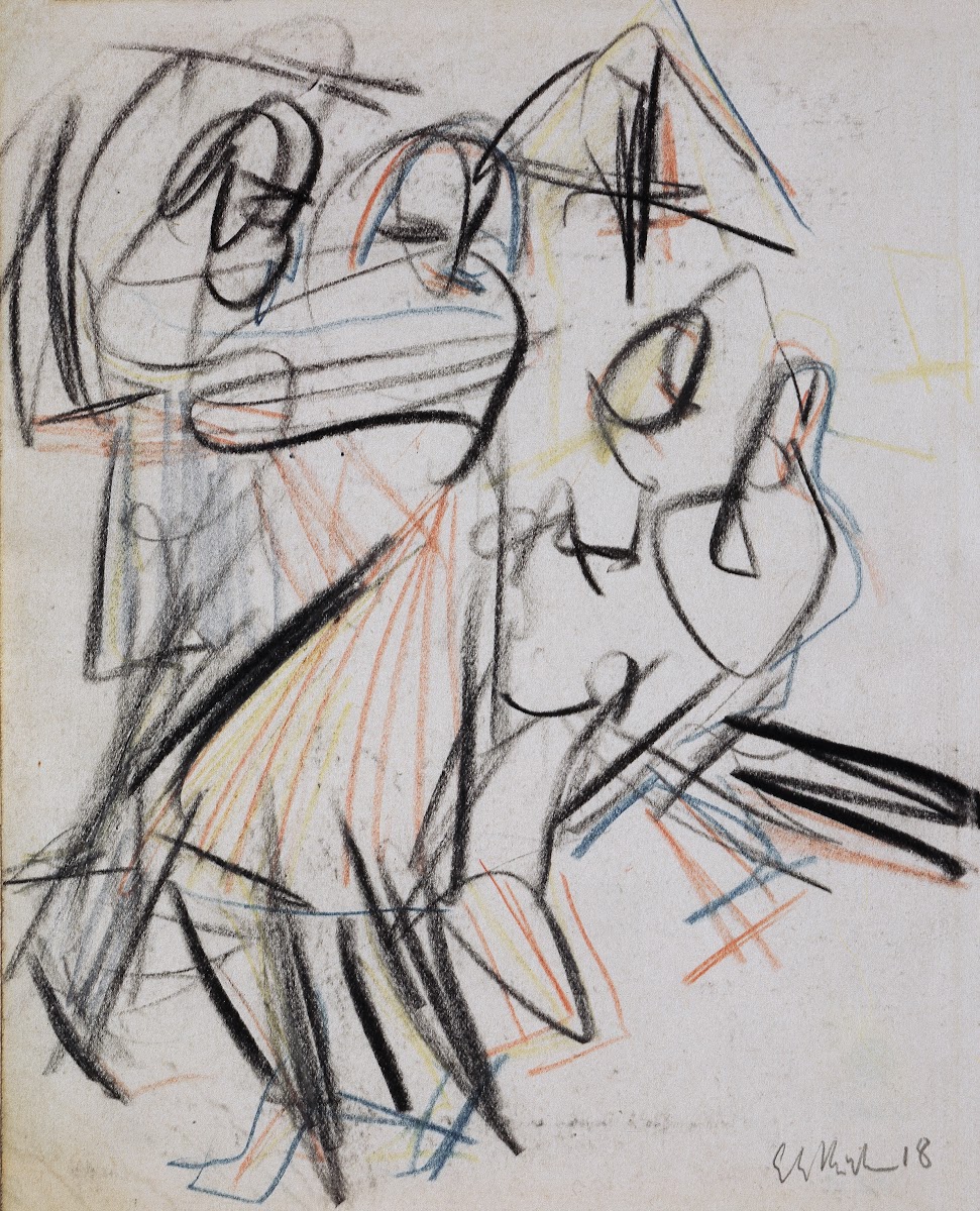 Vier tanzende Bauern ca 1920