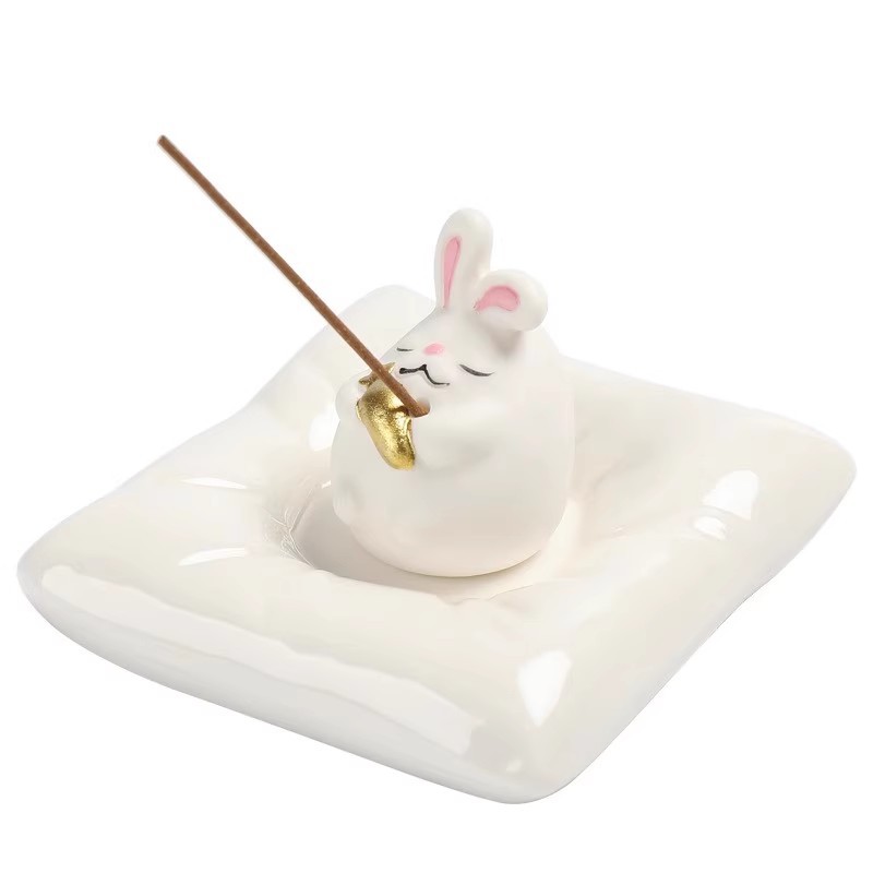 Hase-Räucherstäbchenhalter aus Harz