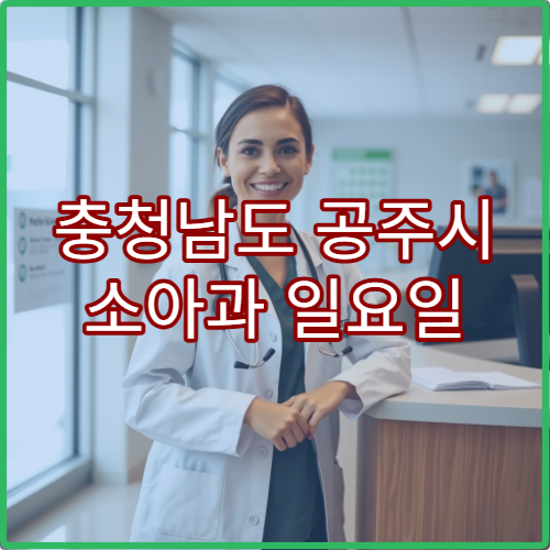 충청남도 공주시 소아과 일요일 진료 병원 발열·설사 소아 응급 진료 가능