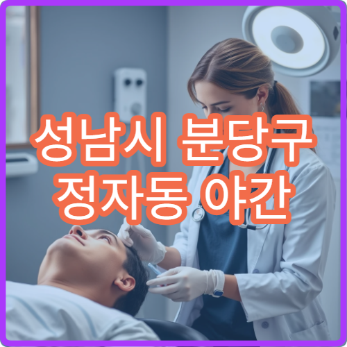 성남시 분당구 정자동 야간 소아과 진료 가능한 병원 아이 야간 진료 정보