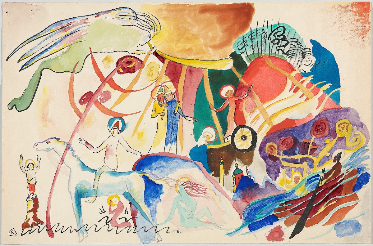 Draft for All Saints II composition with saints 1911